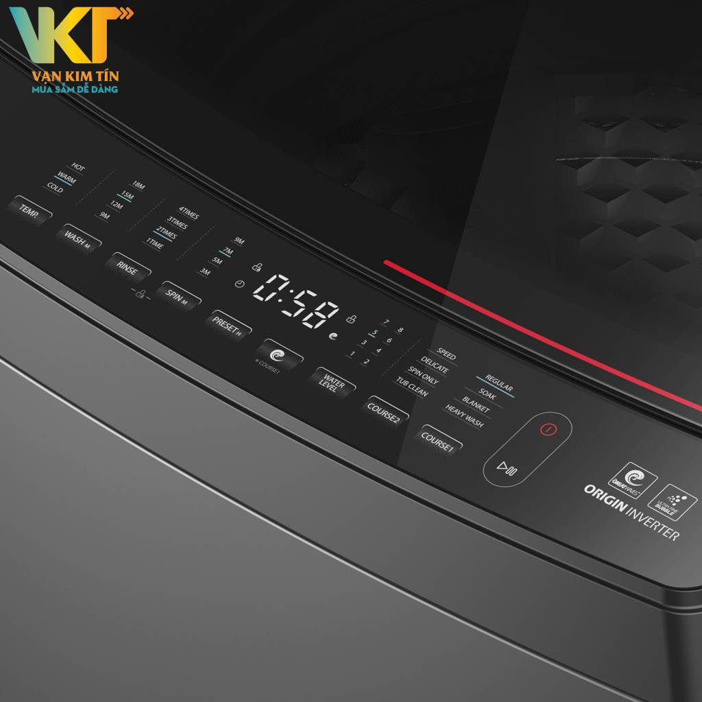 Máy giặt Toshiba Inverter 10 kg AW-DUM1100JV(SG) - Bảng điều khiển song ngữ, tích hợp 8 chương trình giặt