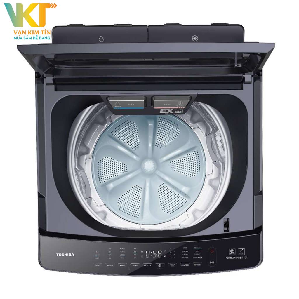 Máy giặt Toshiba Inverter 12 kg AW-DUM1300KV - Khối lượng giặt lớn 12 kg, tích hợp đa dạng chương trình giặt