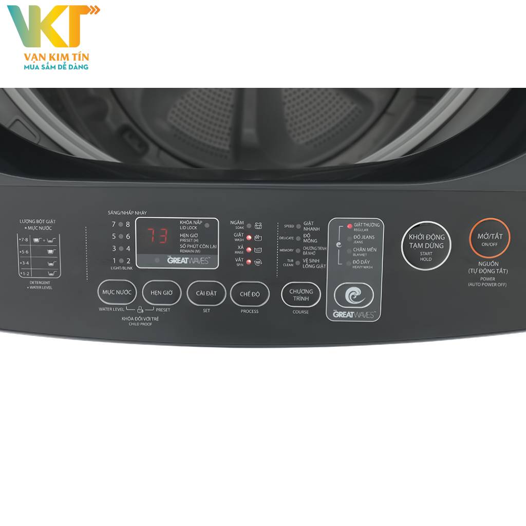 Máy giặt Toshiba Inverter 13 kg AW-DUM1400LV(MK) - Bảng điều khiển dễ sử dụng