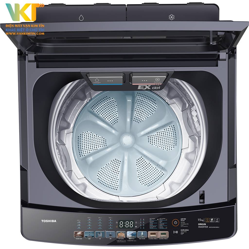Máy giặt Toshiba Inverter 15 kg AW-DUHN1600LV(MG) - Đa dạng 8 chương trình giặt giũ tiện lợi