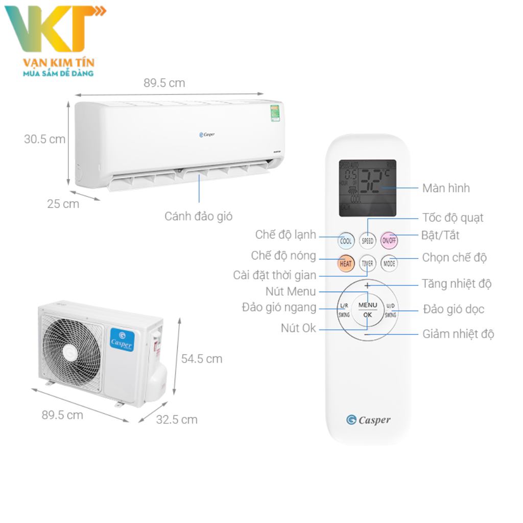 Máy lạnh Casper Inverter 2 HP GC-18IS32