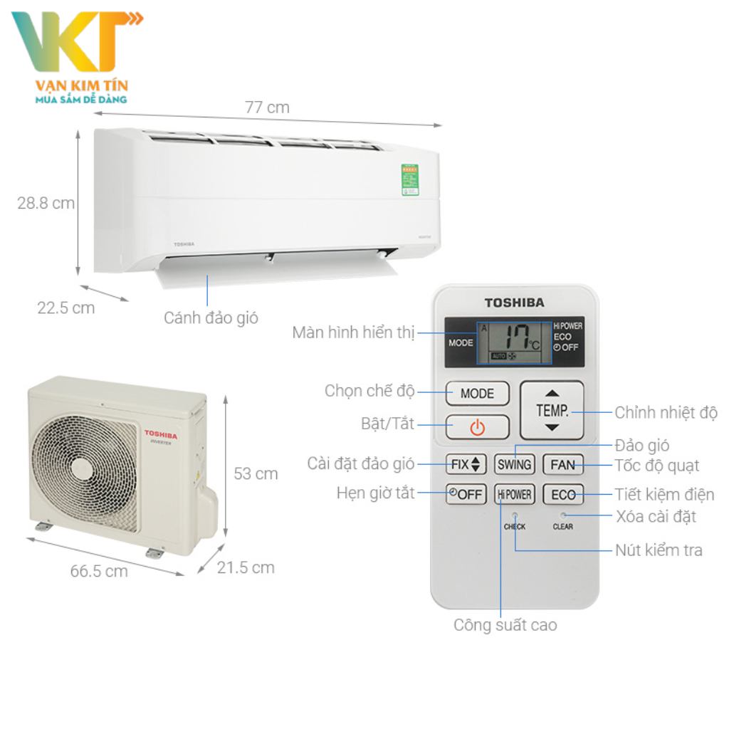 Máy lạnh Toshiba Inverter 1 HP RAS-H10Z1KCVG-V