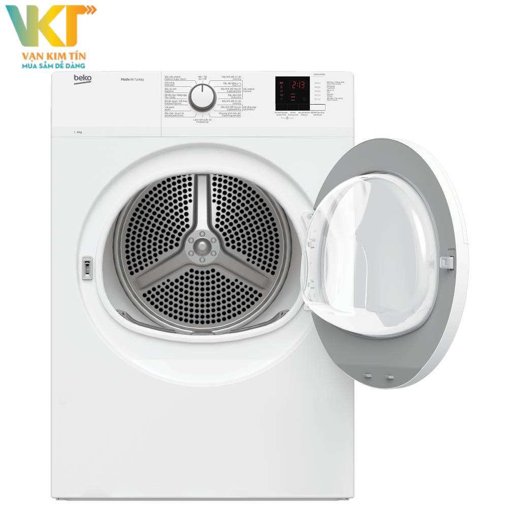 Máy sấy thông hơi Beko 8 kg DA8112RX0W - Sấy nhanh chóng, tiết kiệm điện nhờ công nghệ sấy thông hơi
