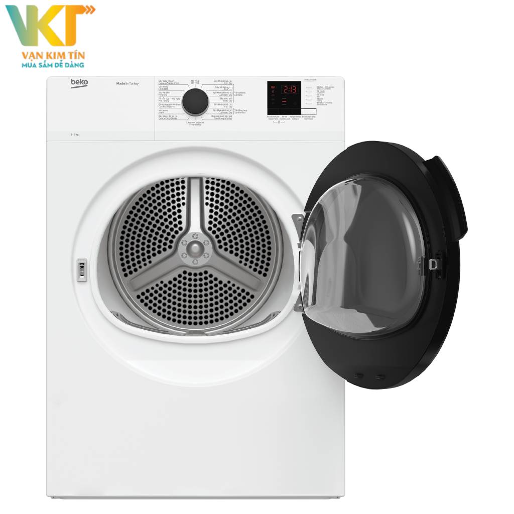 Máy sấy thông hơi Beko 9 kg DA9112RX0 - Quần áo khô nhanh nhờ công nghệ sấy thông hơi, tiết kiệm điện