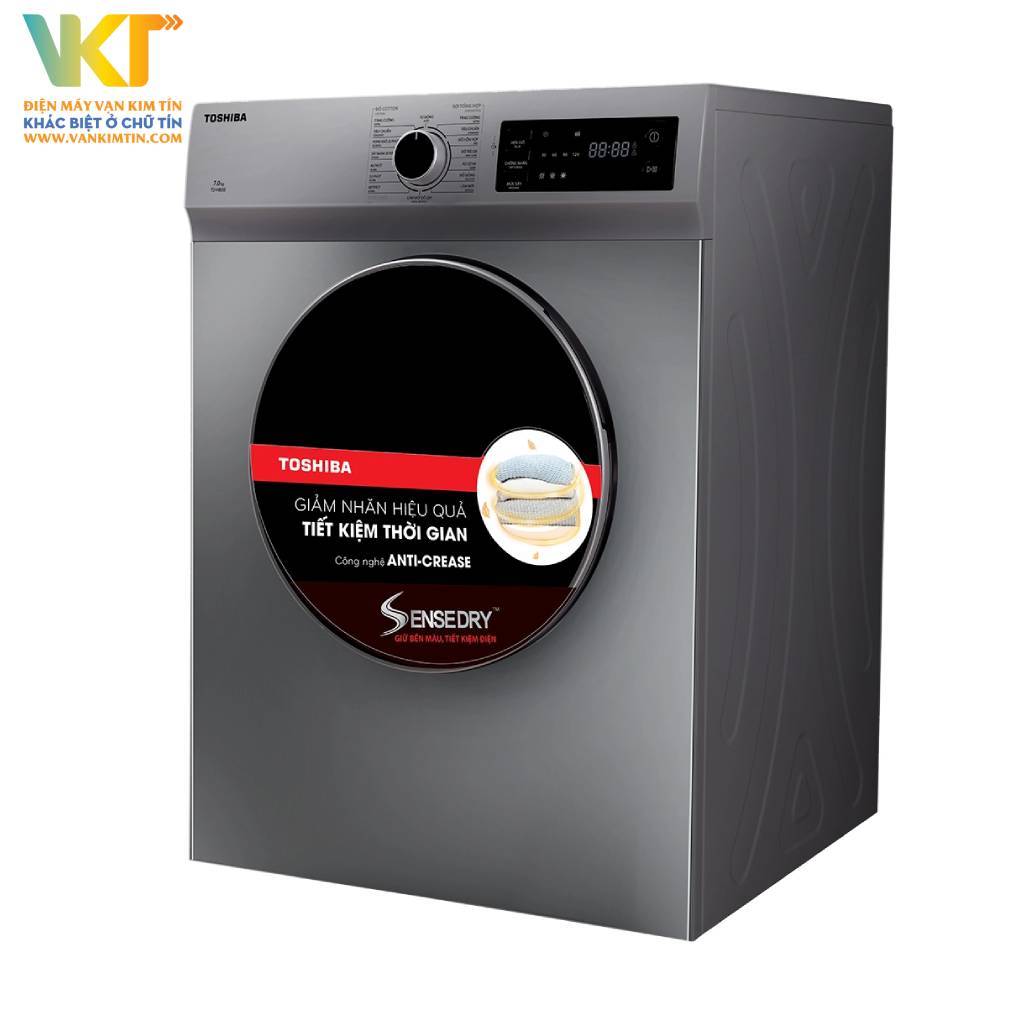 Máy sấy Toshiba 7 kg TD-H80SEV(SK) - Đa dạng chương trình sấy, khối lượng sấy 7 kg đáp ứng tốt nhu cầu