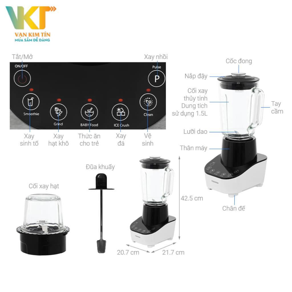 Máy xay sinh tố Toshiba BL-70GS1PV - Thông số kỹ thuật