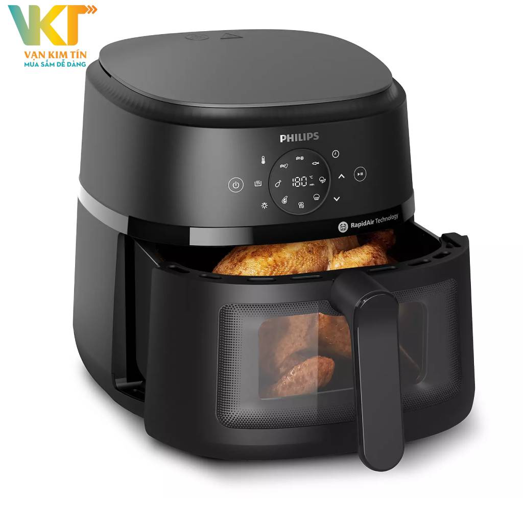 Nồi chiên không dầu Philips NA230/00 6.2 lít - Có thể dùng với máy rửa chén