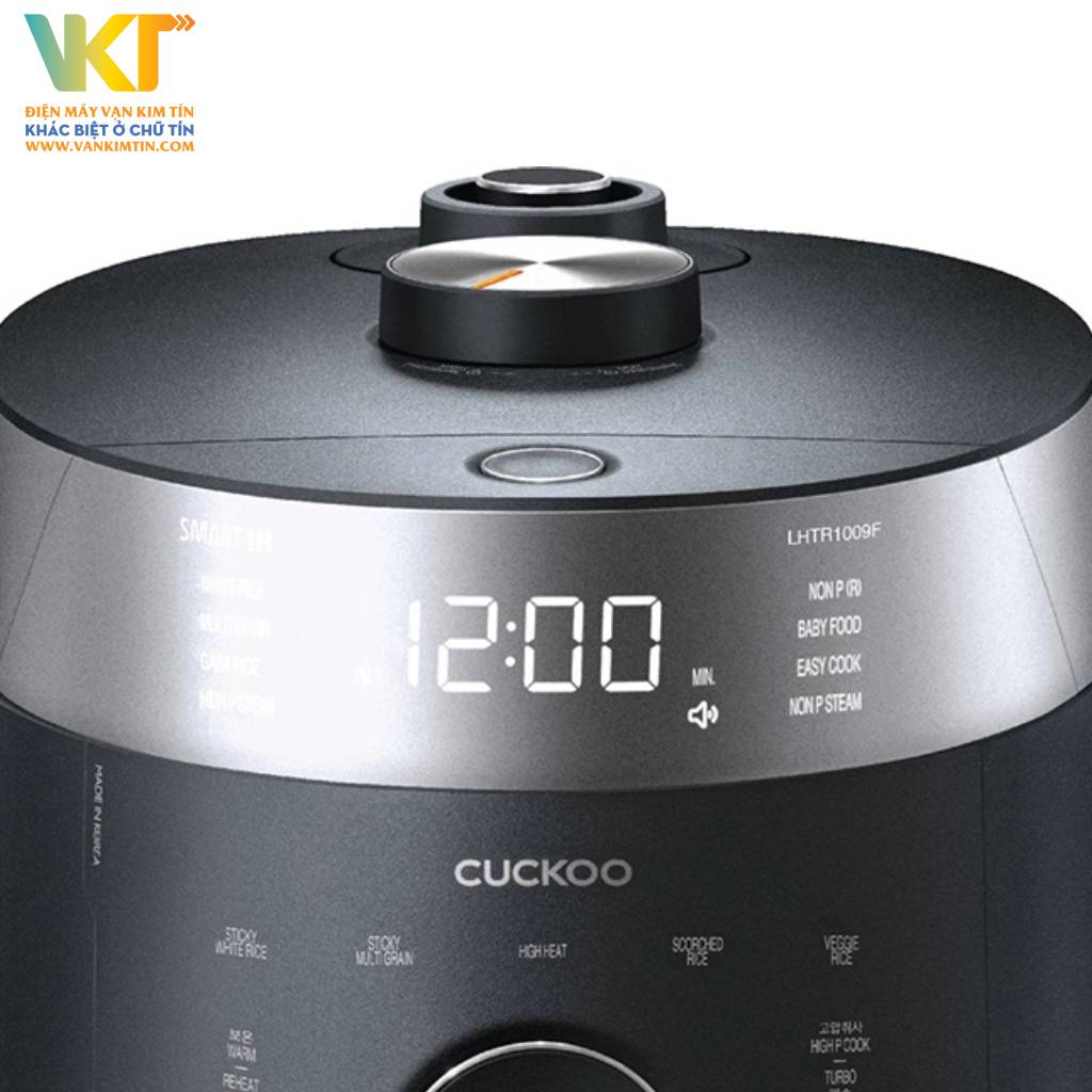 Nồi cơm áp suất cao tần Cuckoo 1.8 lít CRP-LHTR1009F Đen - Công nghệ Twin Pressure nấu đa dạng, thông minh