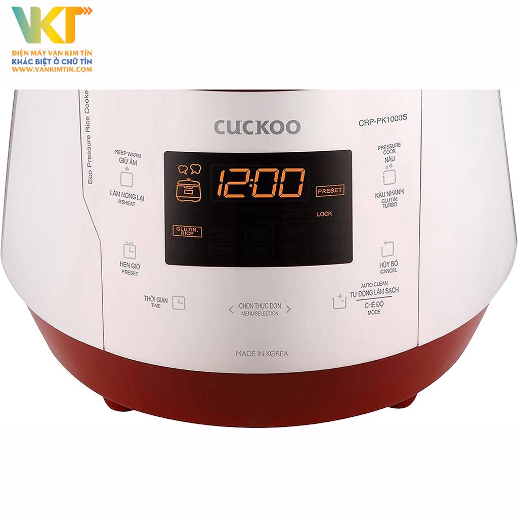 Nồi cơm áp suất điện tử Cuckoo 1.8 lít CRP-PK1000S - Nhiều menu nấu, bữa ăn thêm đa dạng