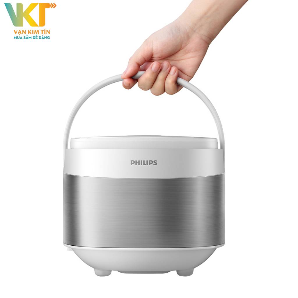 Nồi cơm điện mini Philips 0.85 lít HD3170/66 - Công nghệ nấu nhanh Fuzzy Logic, biểu đồ nhiệt độ nấu thông minh