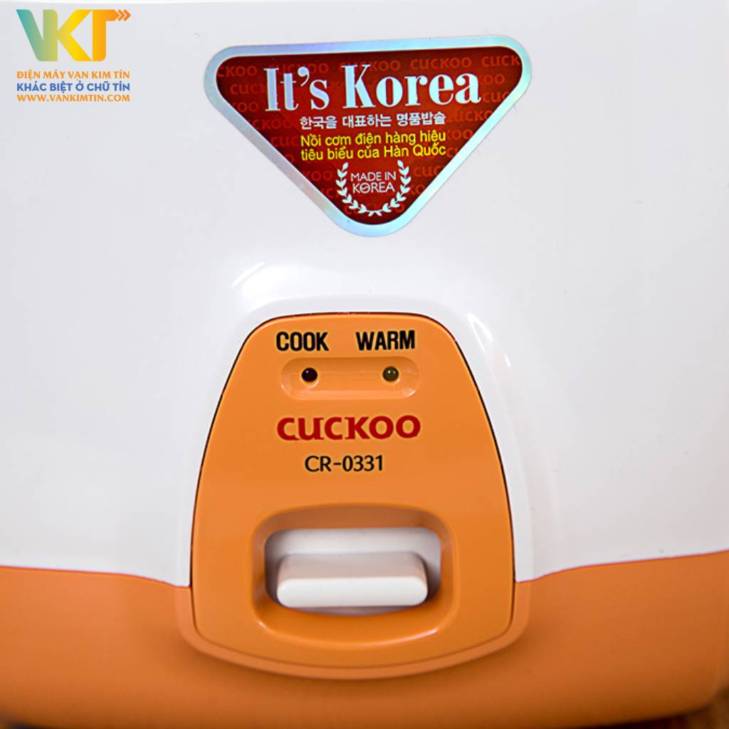 Nồi cơm điện nắp gài Cuckoo 0.5 lít CR-0331 - Chế độ giữ ấm tiện lợi, tiết kiệm thời gian nấu