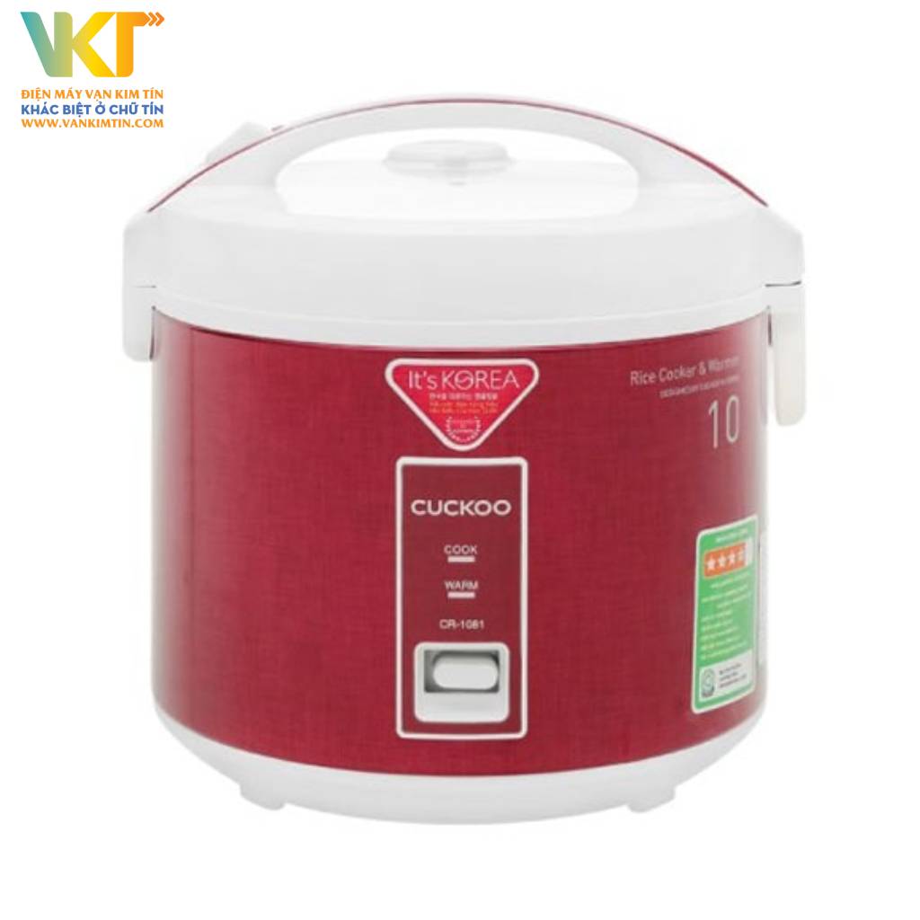 Nồi cơm điện nắp gài Cuckoo 1.8 lít CR-1081 - Kiểu dáng đẹp mắt, 2 màu nổi bật, dung tích 1.8 lít