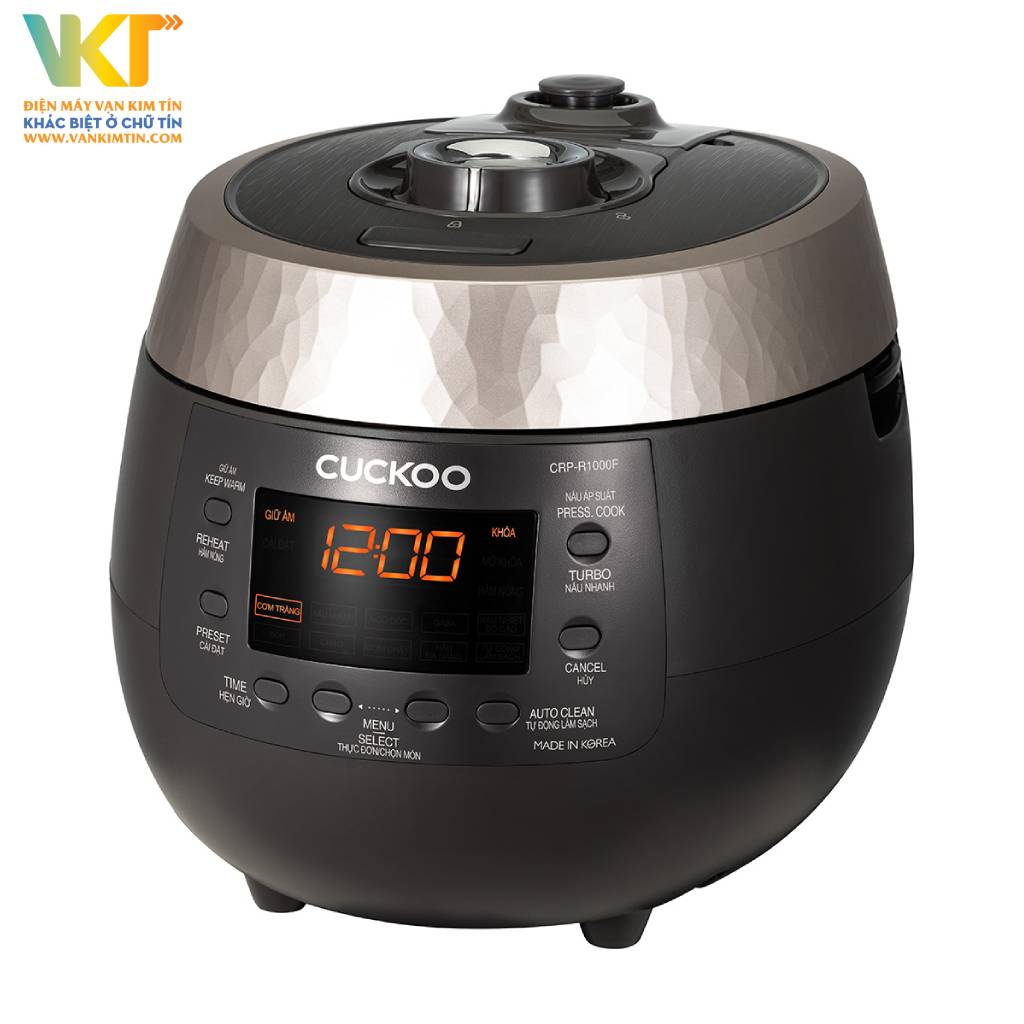 Nồi cơm điện tử cao tần áp suất Cuckoo 1.8 lít CRP-R1000F/BKGBCRVNCV - Lòng nồi được phủ men đen Xwall cao cấp độc quyền