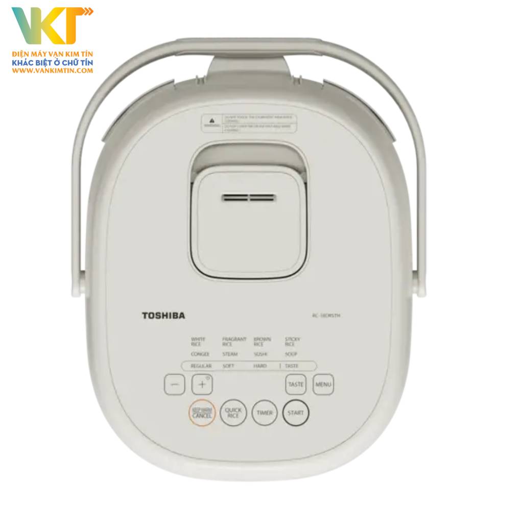Nồi cơm điện tử Toshiba 1.8 lít RC-18DR4TVN(W) - Bảng điều khiển tiếng Anh, có đèn LED rõ ràng
