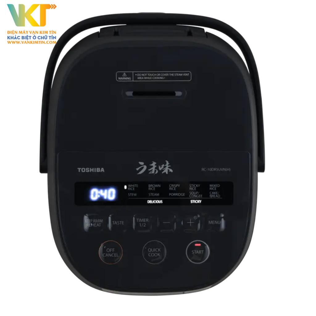 Nồi cơm điện tử Toshiba RC-18DR5UVN(H) - Đa dạng chế độ nấu được cài đặt sẵn, lựa chọn dễ dàng và tiện lợi