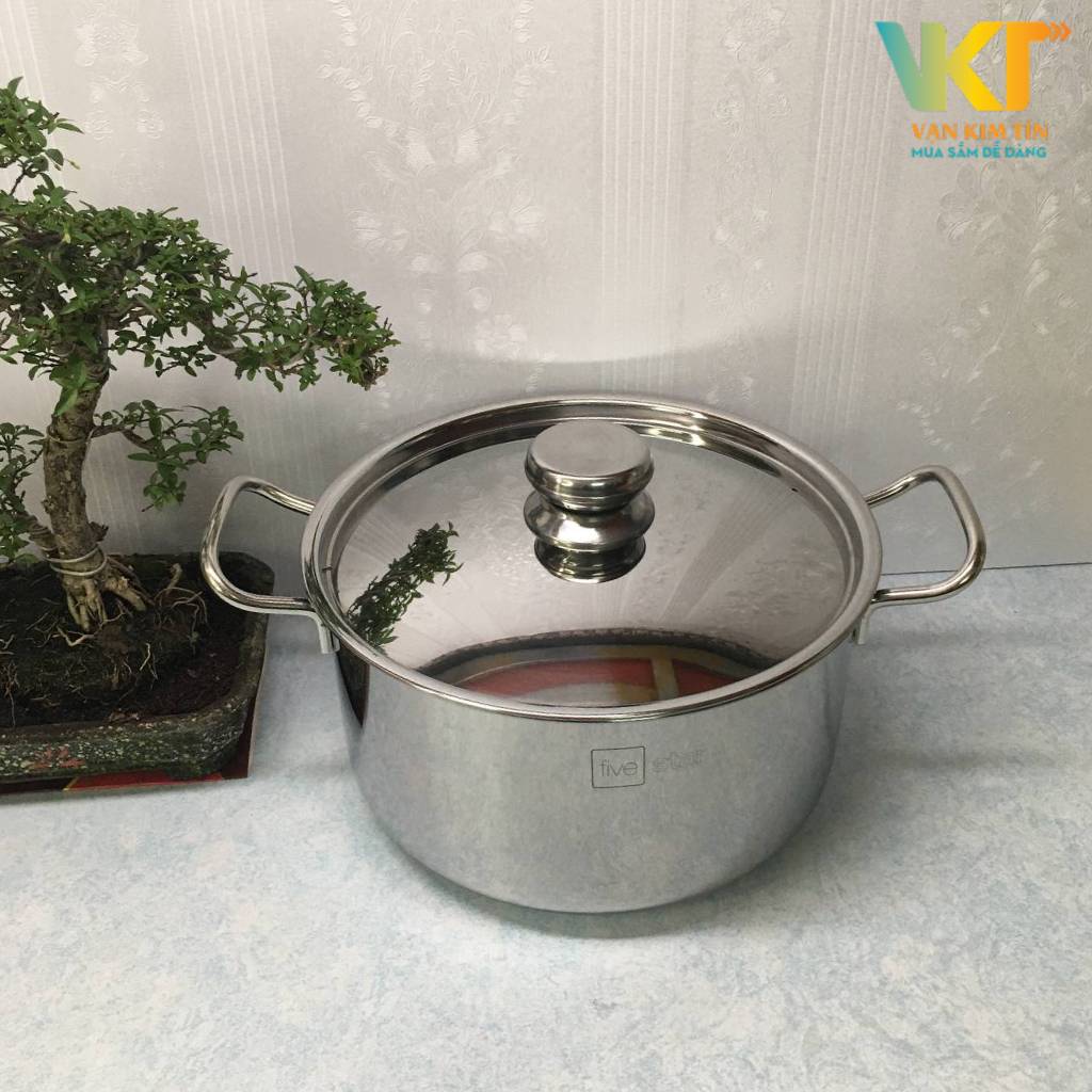 Nồi inox 3 đáy Fivestar FSN 24cm nắp inox