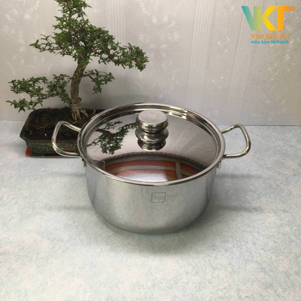 Nồi inox 3 đáy Fivestar FSN 24cm nắp inox