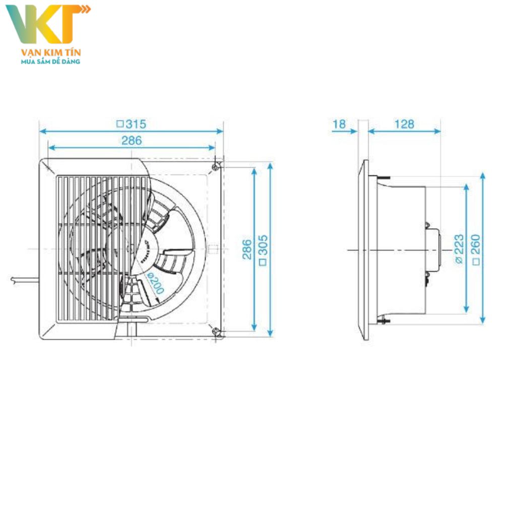 Quạt hút âm trần Panasonic FV-20CUT1