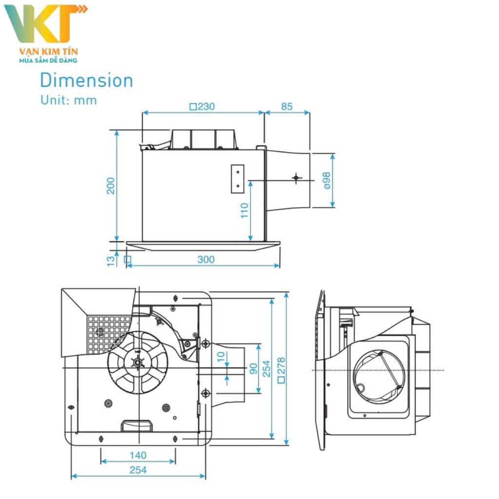 Quạt hút âm trần Panasonic FV-24CD9