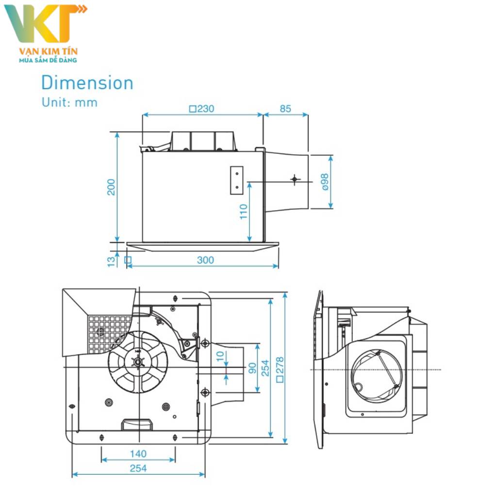 Quạt hút âm trần Panasonic FV-24CH8