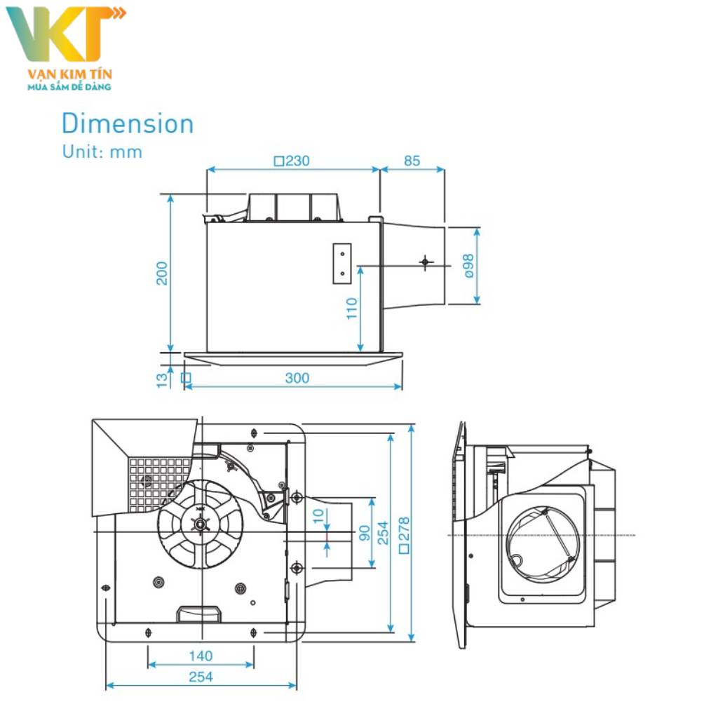 Quạt hút âm trần Panasonic FV-24CU9