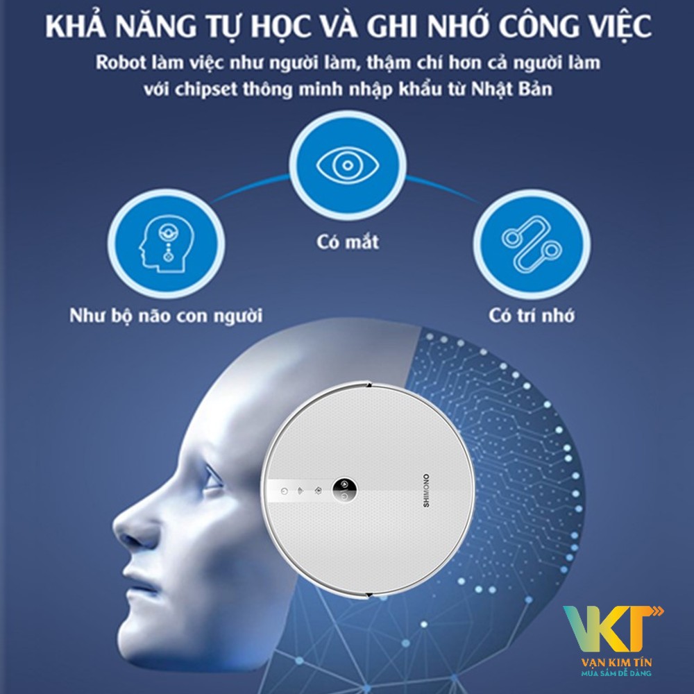 Robot hút bụi lau nhà Shimono RS38W