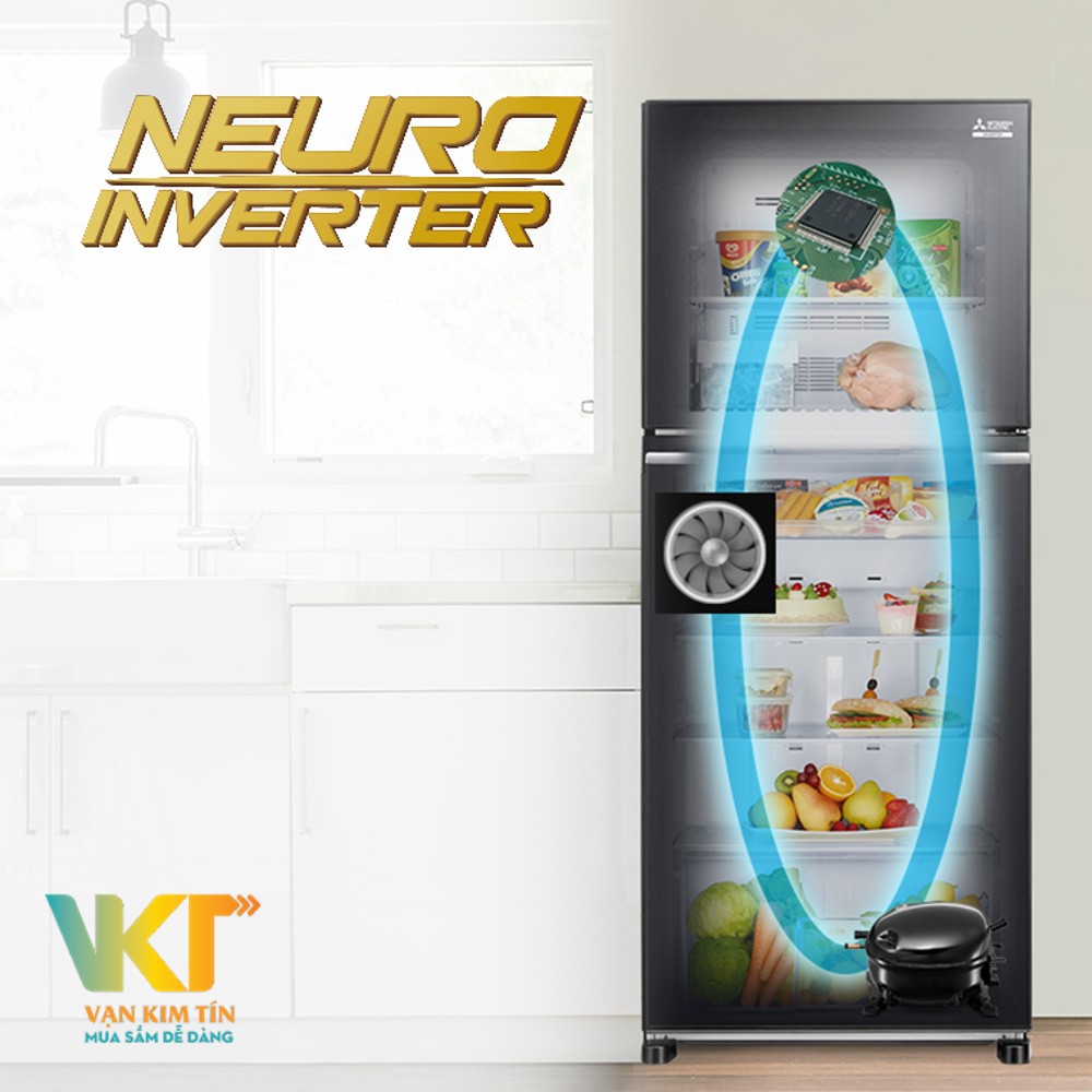 Tủ lạnh 3 cửa Mitsubishi MR-V50ER-BRW