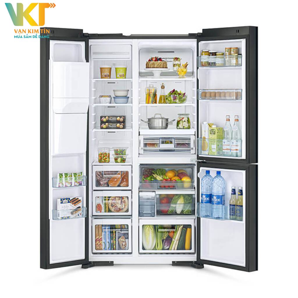 Tủ lạnh Hitachi Inverter 569 lít R-MY800GVGV0 MIR - Tiện lợi và linh hoạt với chế độ làm đá tự động, lấy đá và nước bên ngoài