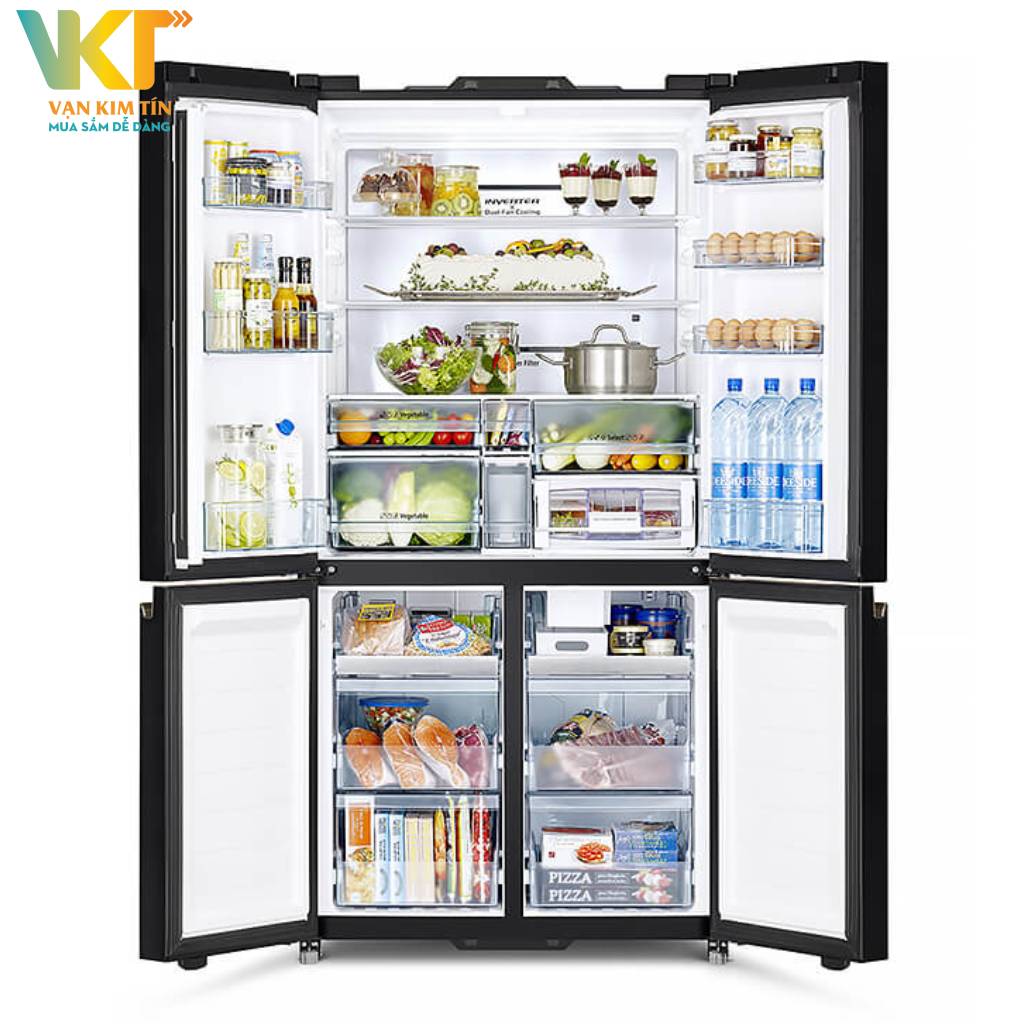 Tủ lạnh Hitachi Inverter 569 lít R-WB640VGV0X - Dung tích lớn, đáp ứng nhu cầu gia đình từ 5 - 7 thành viên