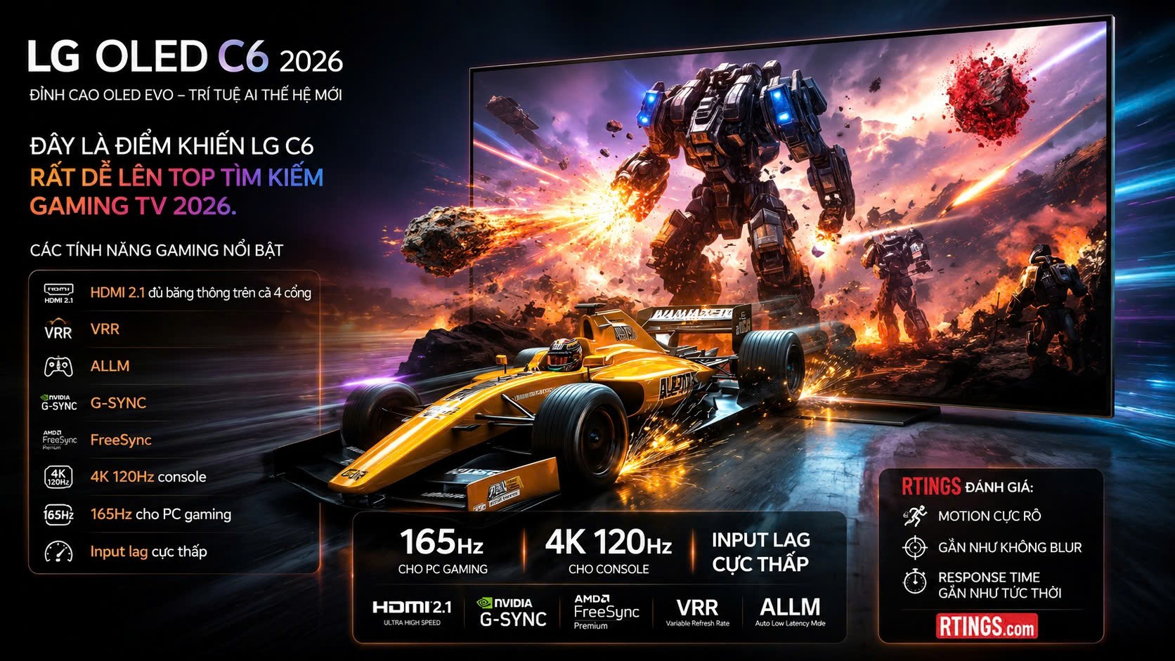 Gaming trên LG C6 thực sự mạnh đến mức nào?