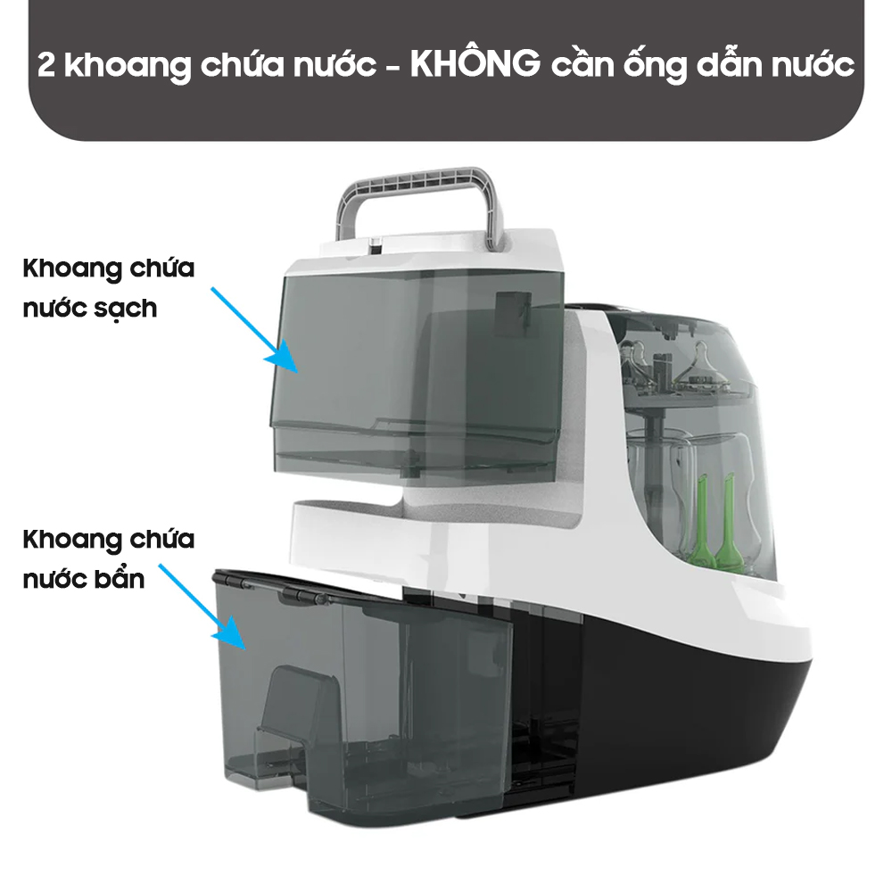 Máy Rửa Bình Sữa Baby Brezza Bottle Washer Pro Thiết Kế Nhỏ Gọn và Tiện Lợi