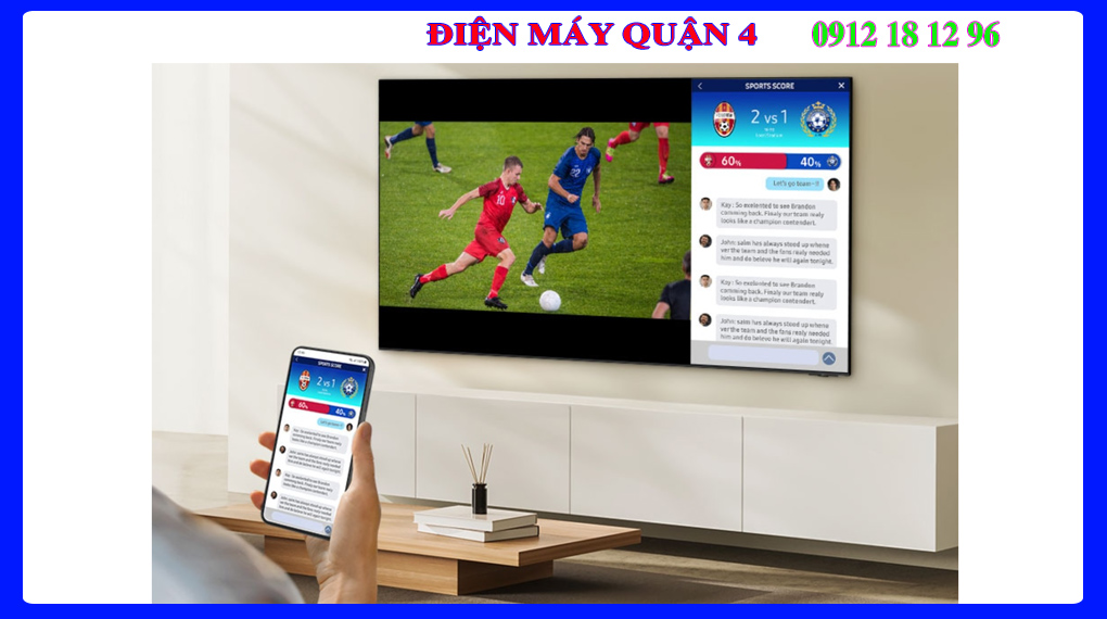 Smart Tivi QLED Samsung 4K 55 inch QA55Q70D Đa màn hình