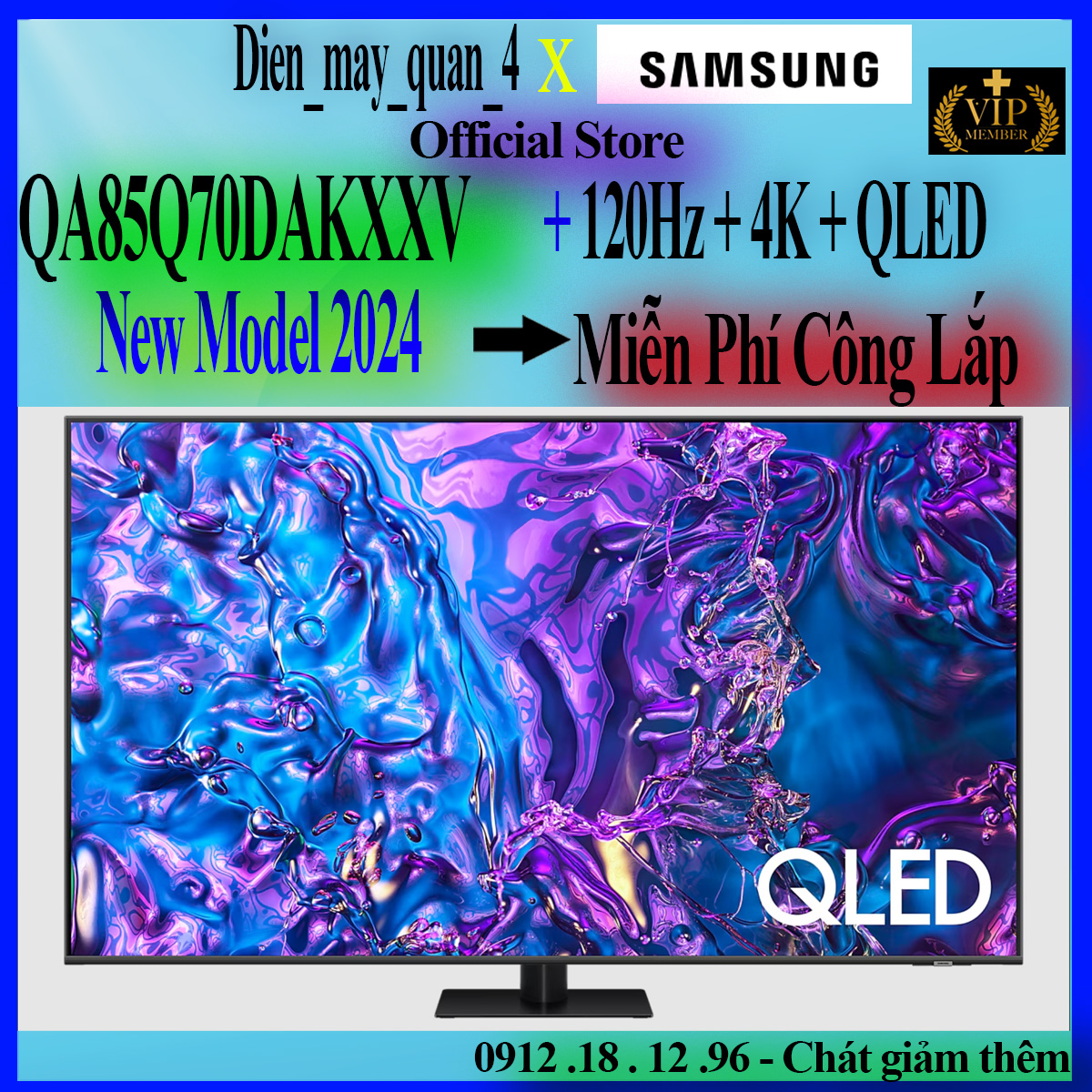 Smart Tivi QLED Samsung 4K 85 inch QA85Q70D