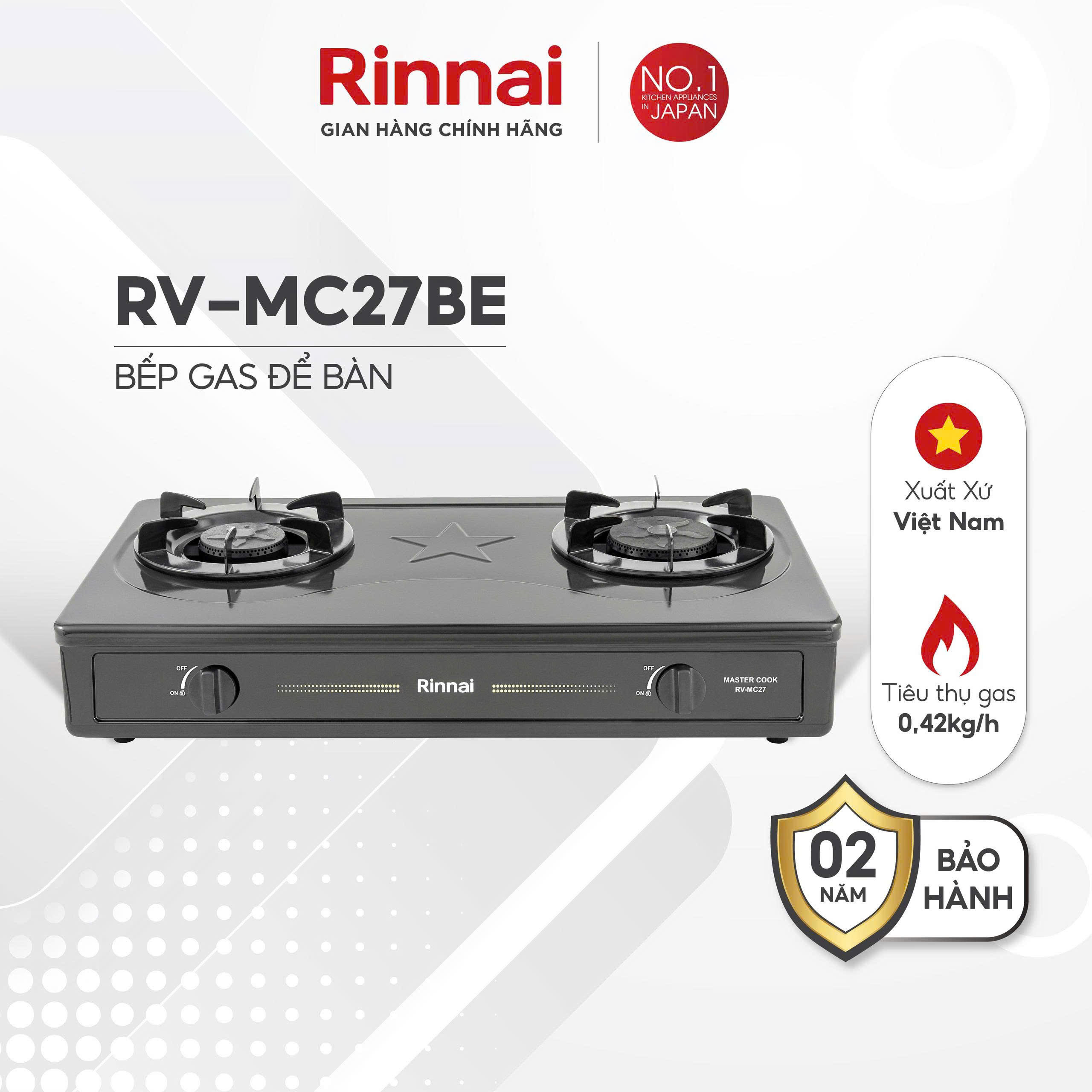 Bếp gas dương Rinnai RV-MC27BE