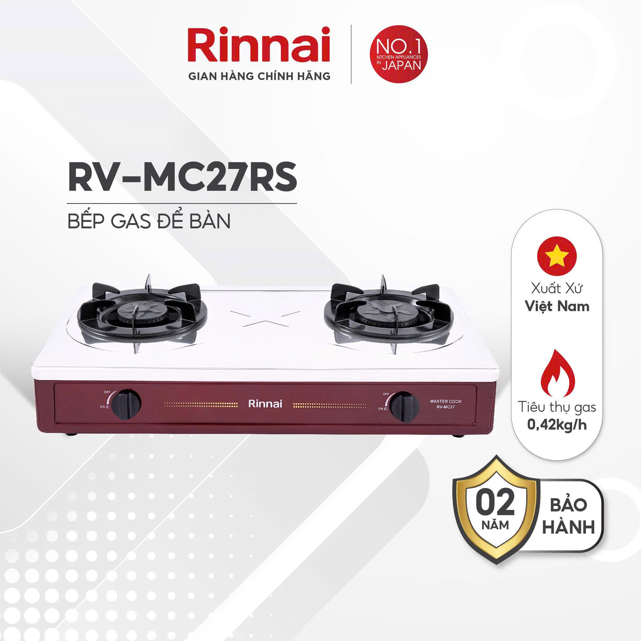 Bếp gas dương Rinnai RV-MC27RS