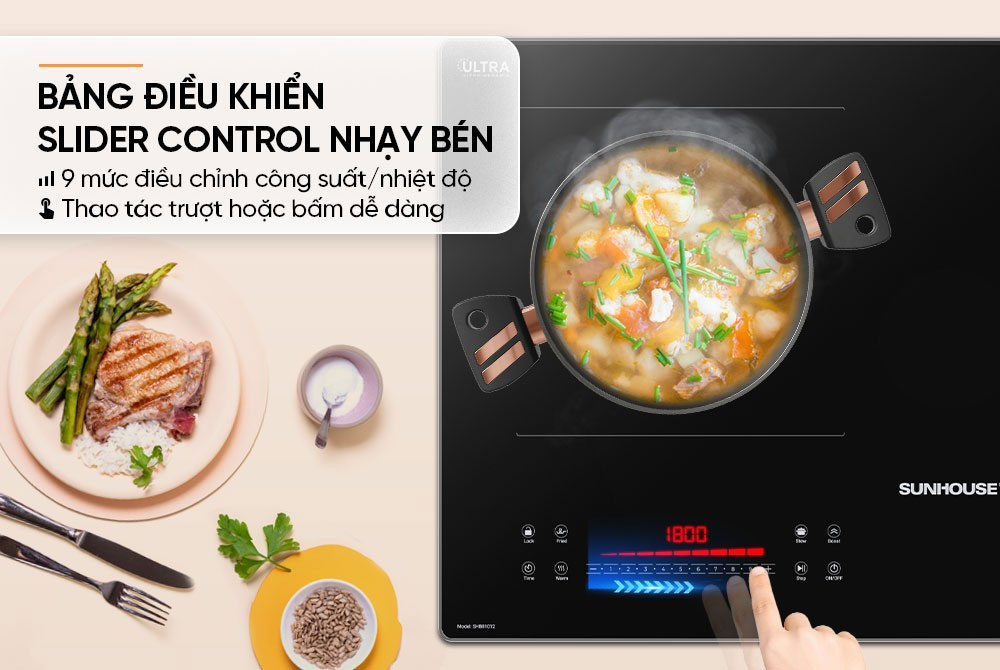 Bếp đôi điện từ Sunhouse SHB81012