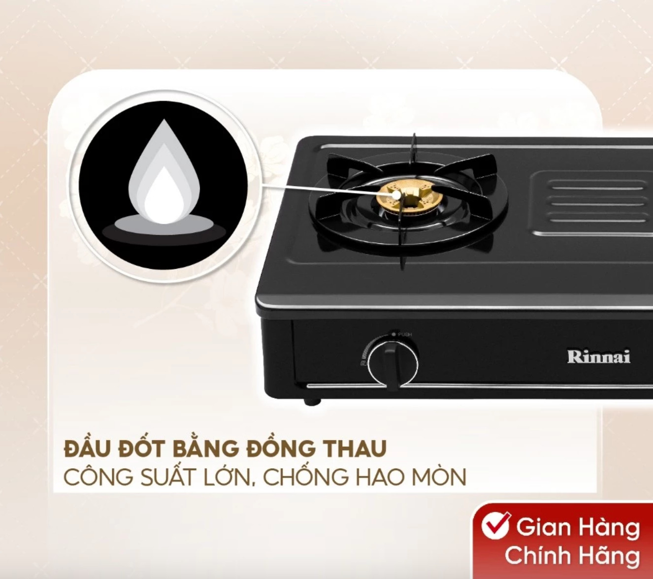 Bếp gas dương Rinnai RV-B274SB(EB)