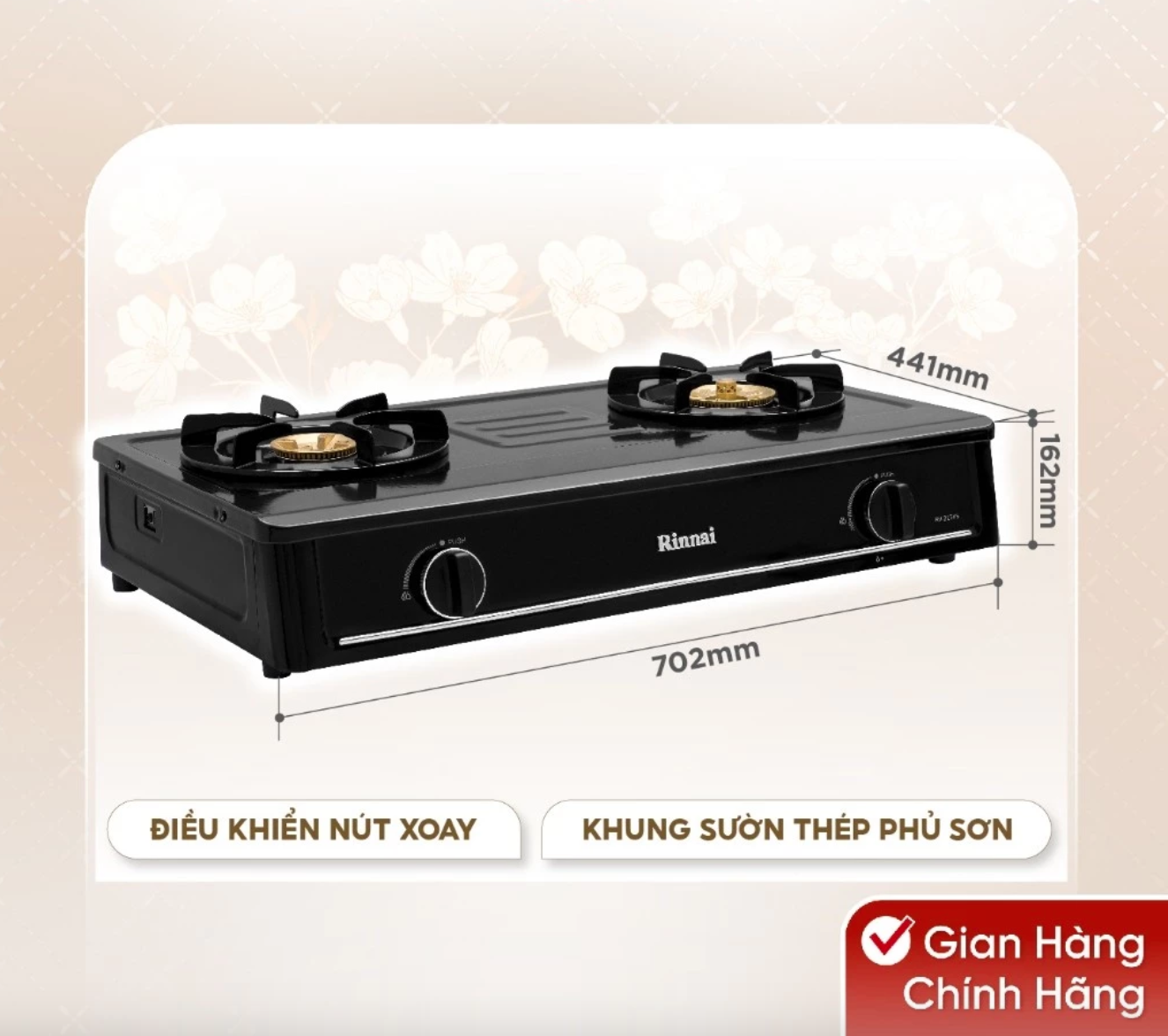 Bếp gas dương Rinnai RV-B274SB(EB)