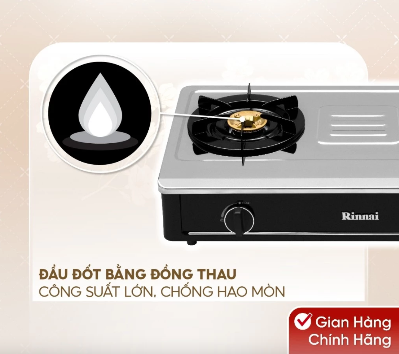 Bếp gas dương Rinnai RV-B274SB(S)
