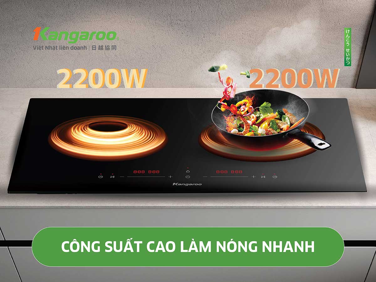 Bếp từ đôi lắp âm Kangaroo KGIC38D1C
