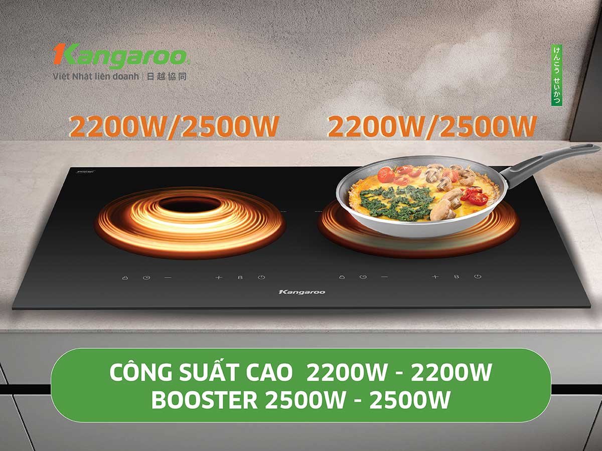 Bếp từ đôi lắp âm Kangaroo KGIC44D1C