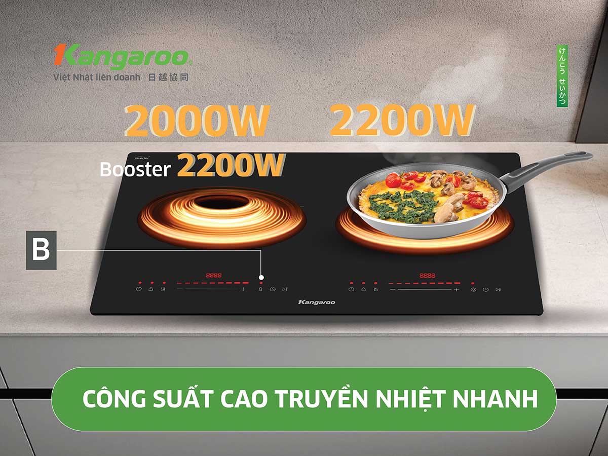 Bếp từ hồng ngoại lắp âm Kangaroo KGIF44D1C