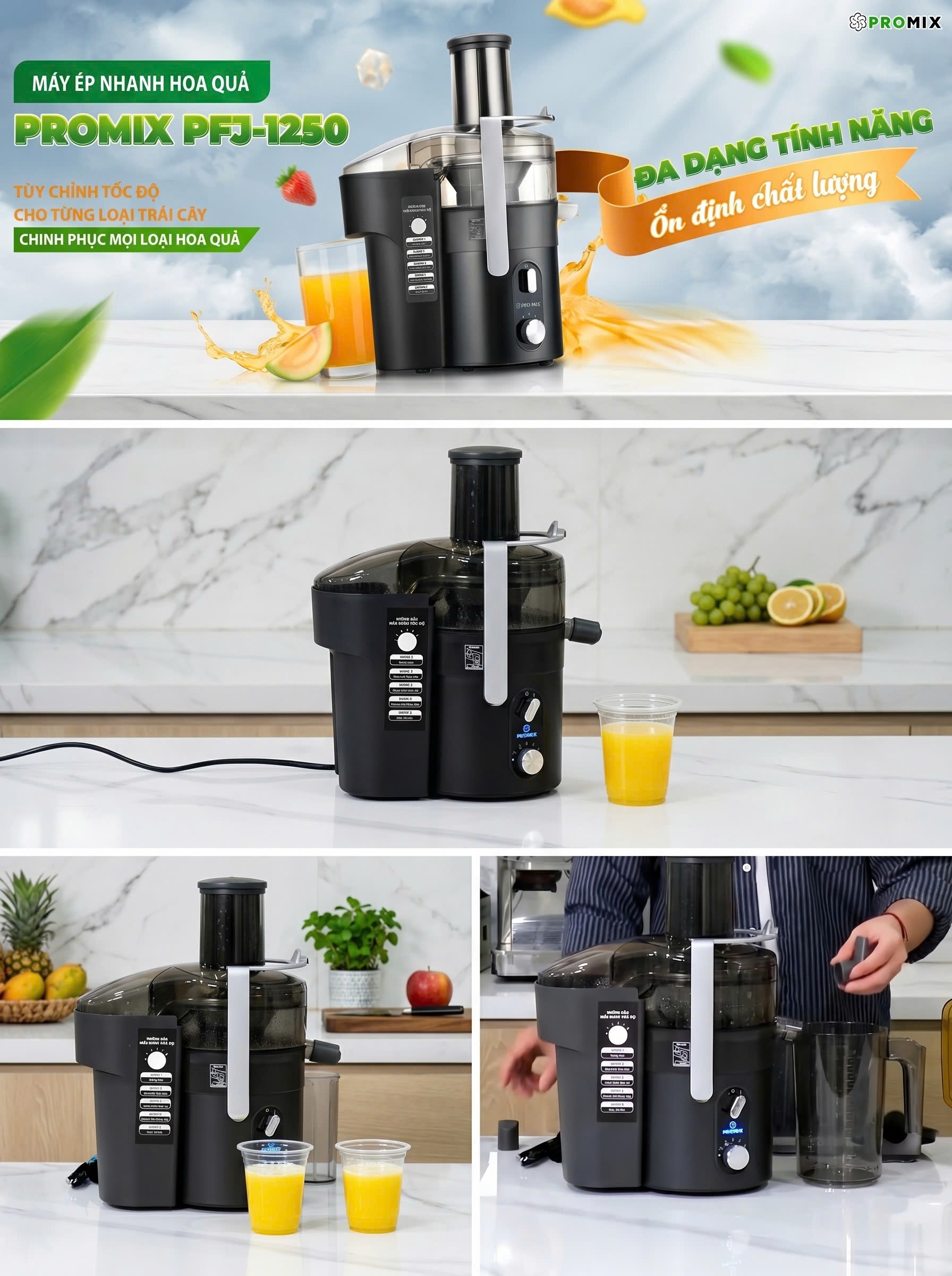 Máy ép nhanh Promix PFJ-1250