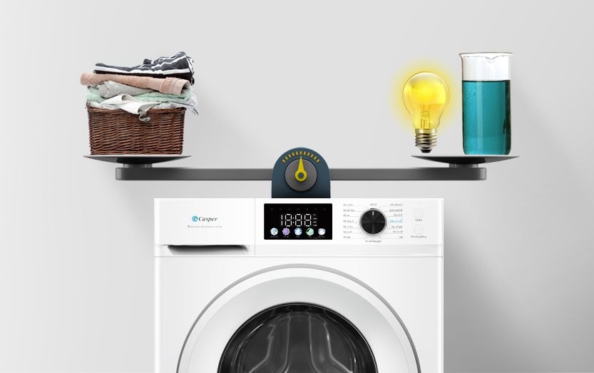 Máy giặt Casper 8 kg WF-DE8VW2 cửa ngang ProWash