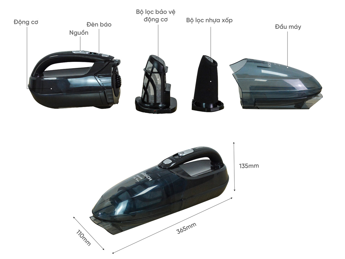 Máy hút bụi cầm tay Bosch BHN16L