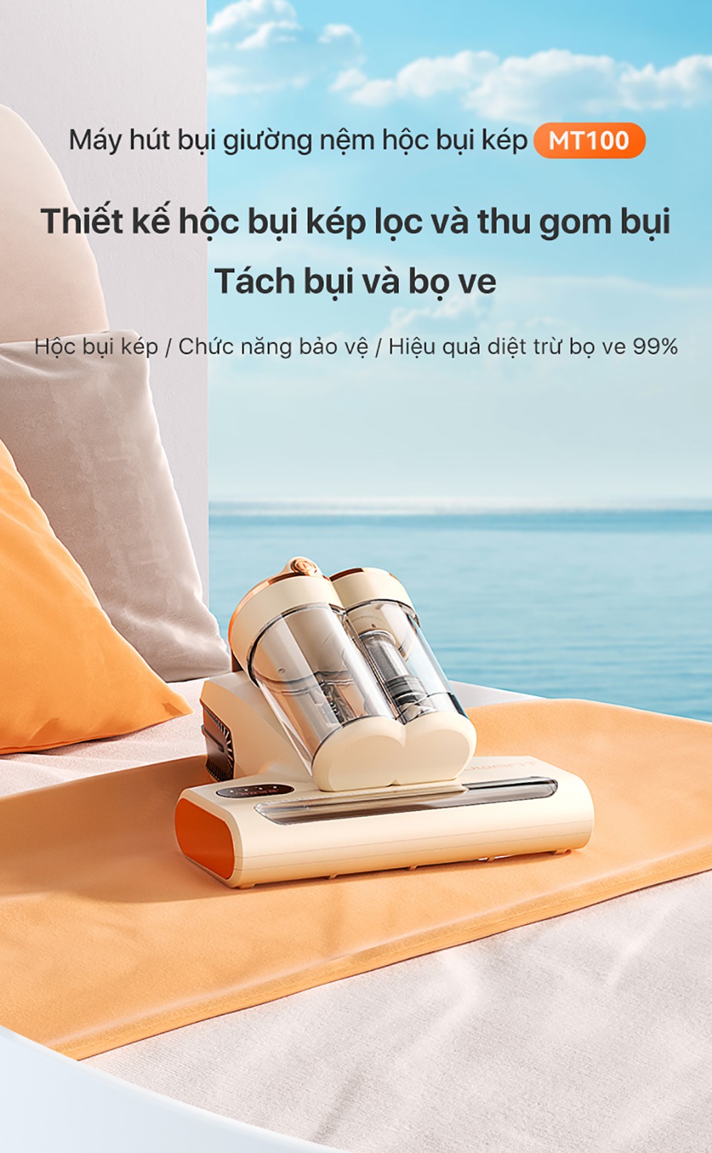 Máy hút bụi đệm giường UWANT MT100