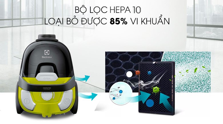 Máy hút bụi không túi Electrolux Z1231