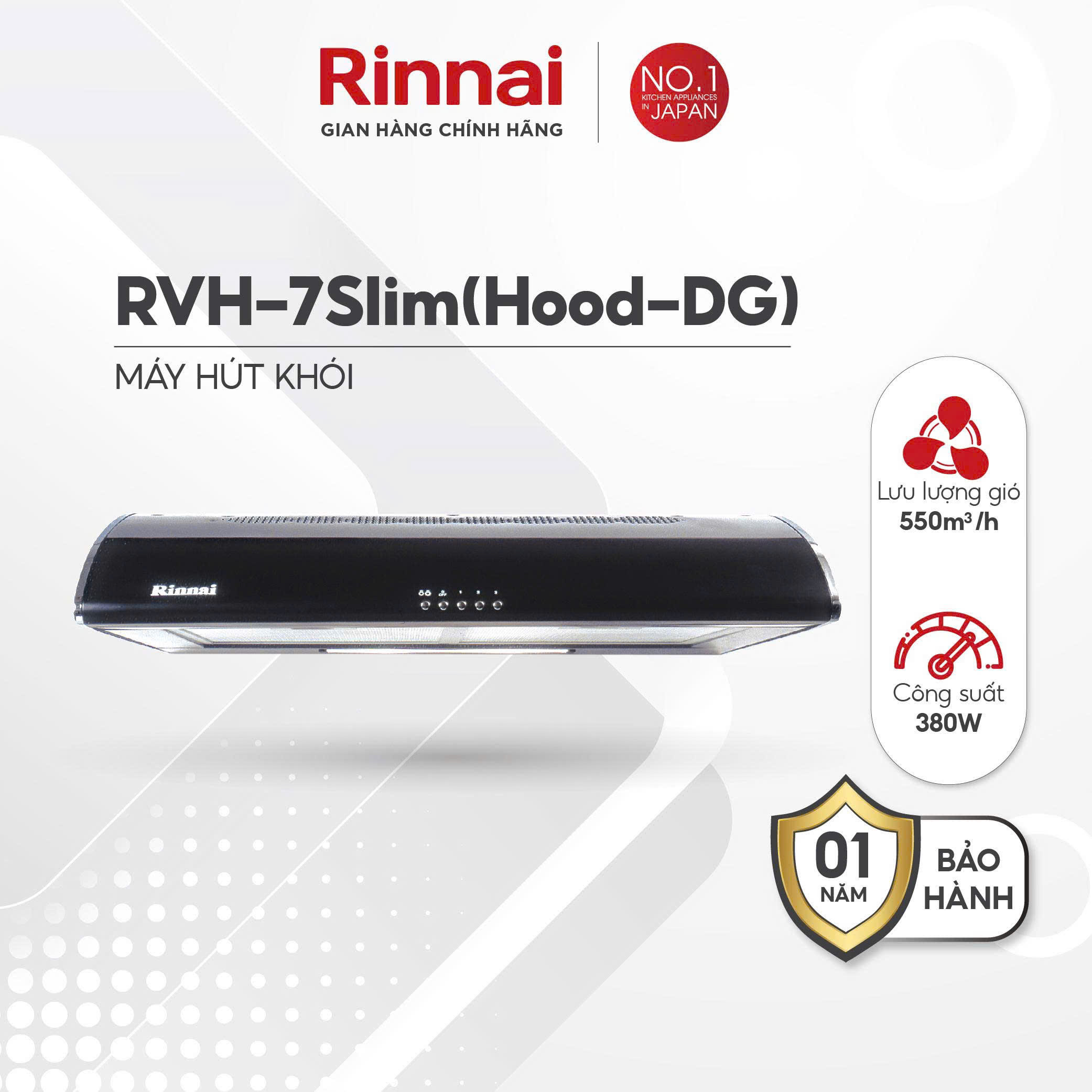 Máy hút mùi 70cm Rinnai RVH-7Slim(Hood-DG)