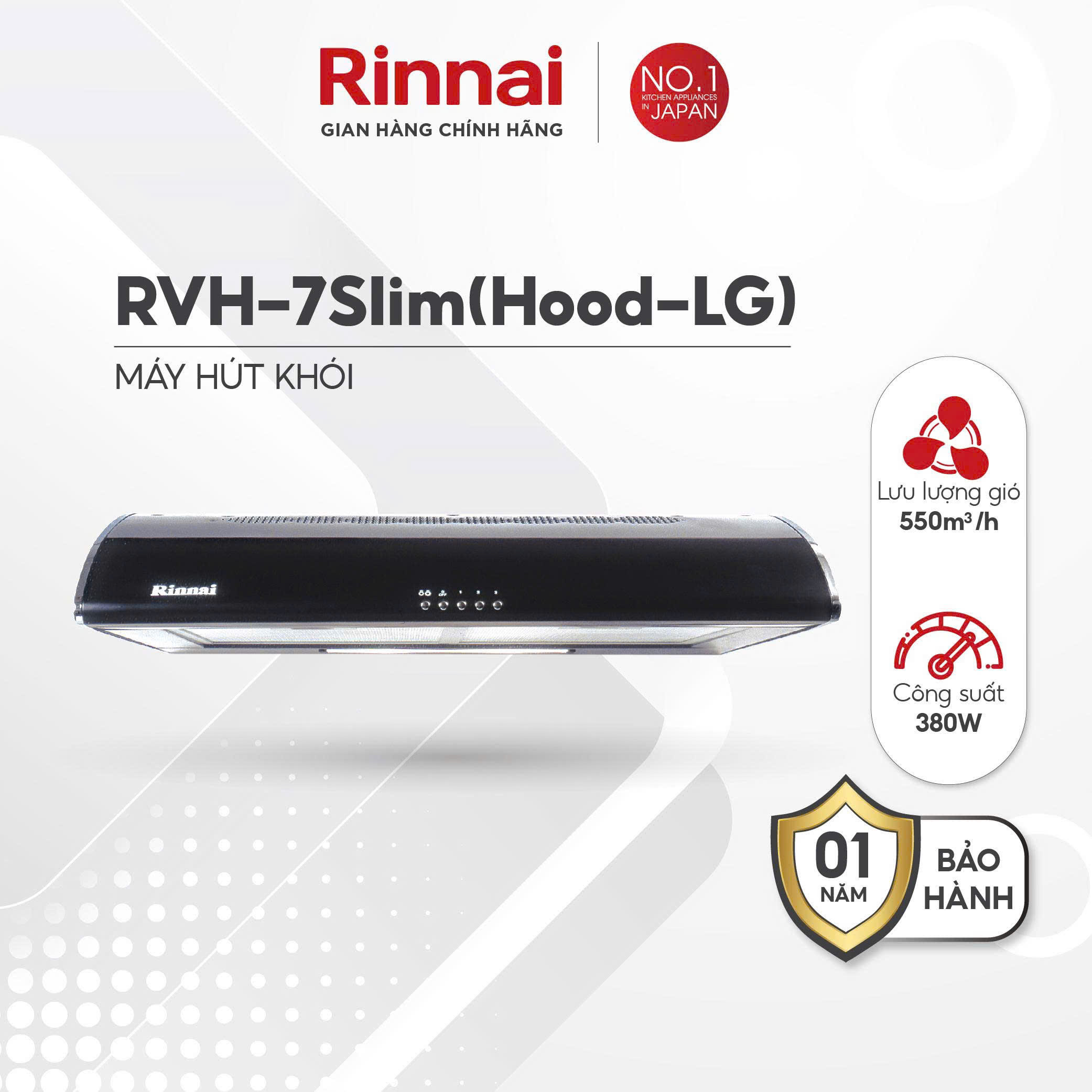 Máy hút mùi 70cm Rinnai RVH-7Slim(Hood-LG)