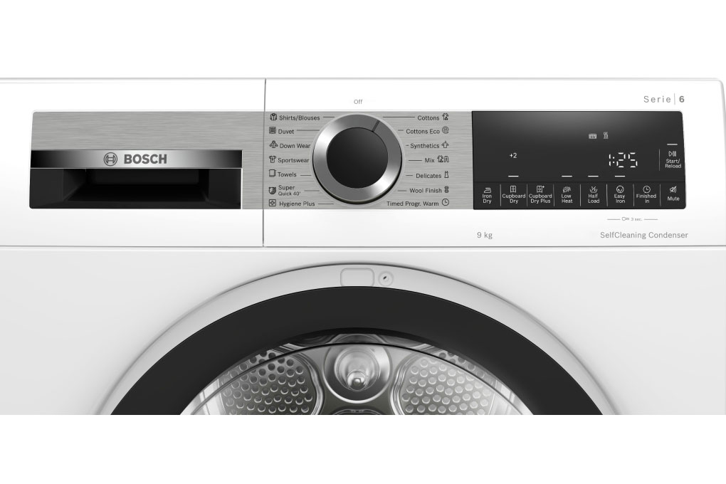 Máy sấy bơm nhiệt Bosch 9kg WQG24570SG serie 6